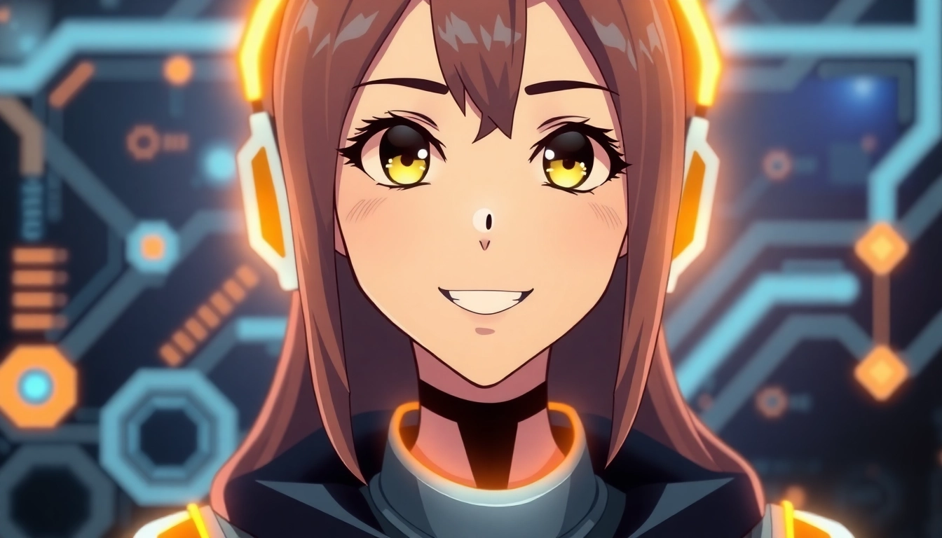 AI girlfriend engaging in a realistic, unfiltered NSFW chat via sleek digital interface, emphasizing connection and intimacy.