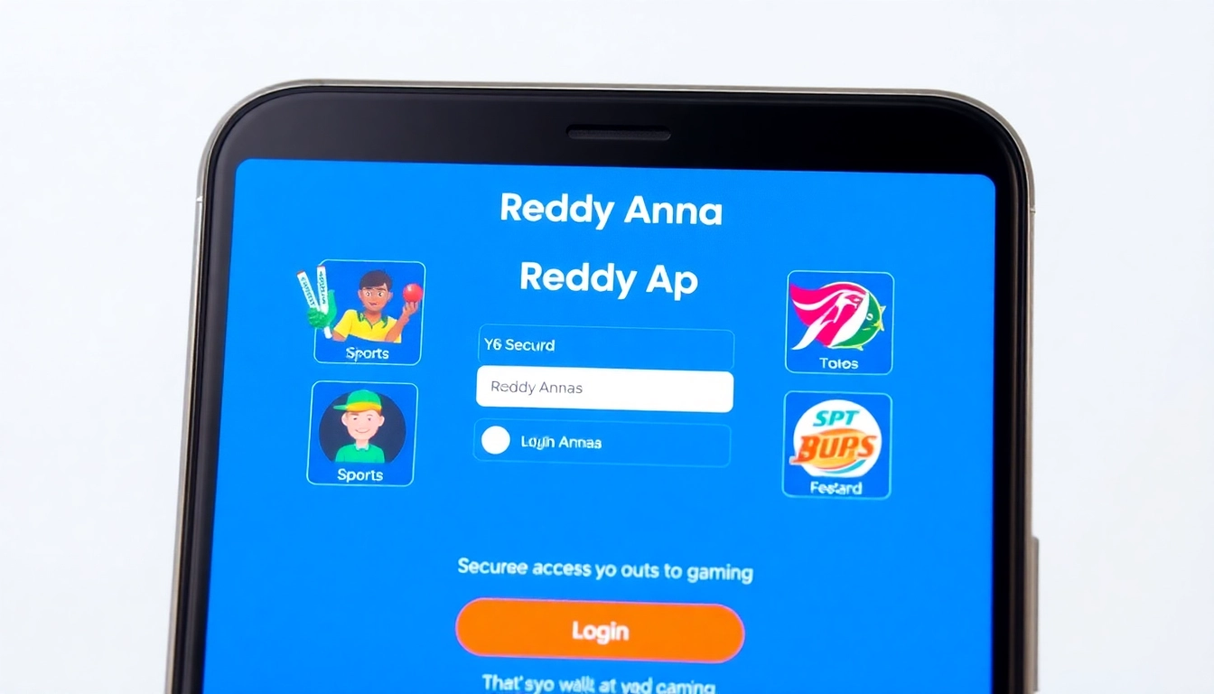 Screenshot of the Reddy Anna Login page showcasing secure access to sports betting and casino options, emphasizing ease of login and safety features.