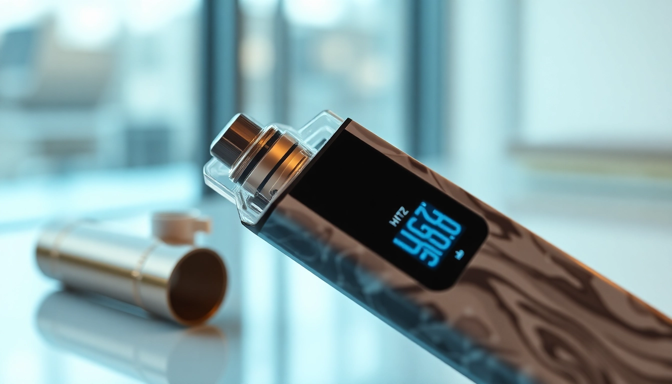 Hitz California disposable vape with bright LCD screen and ceramic coil showcasing premium
