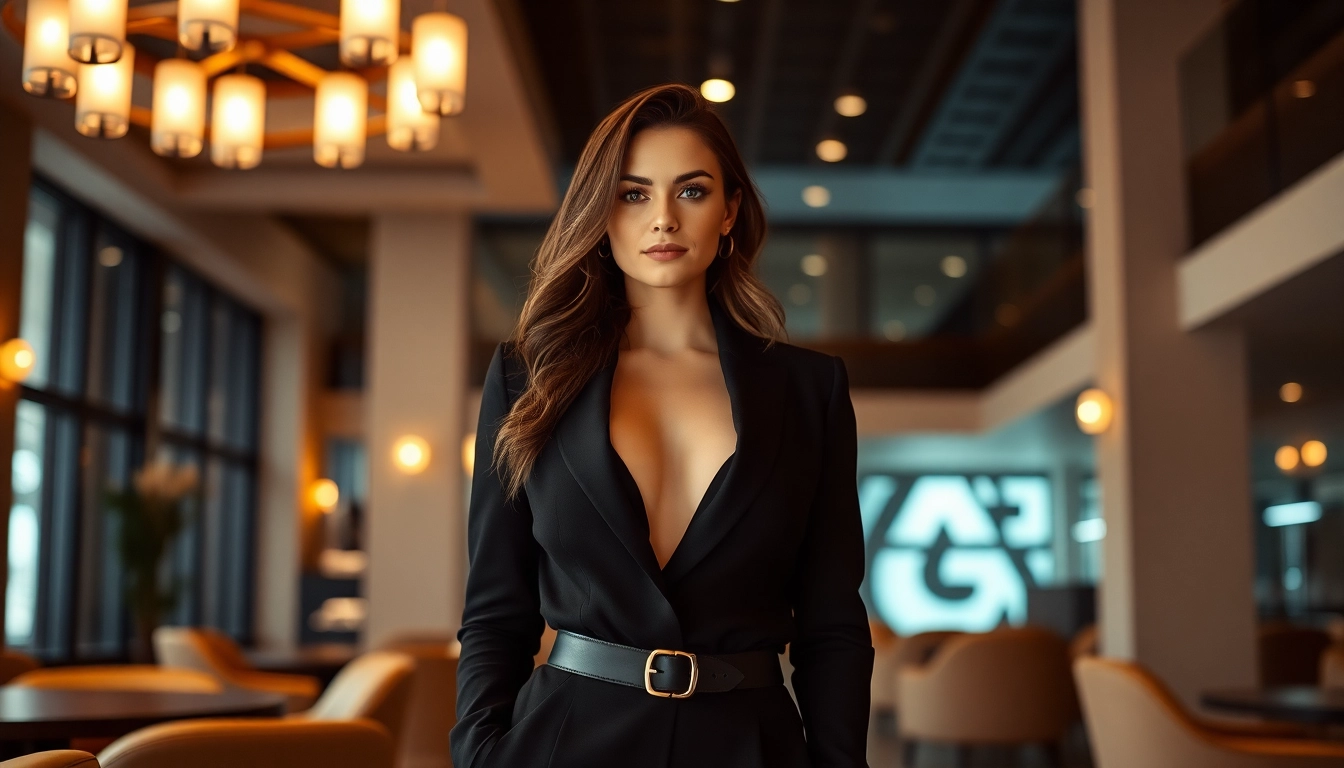 Professional showcased in a luxurious setting with a confident pose and inviting ambiance